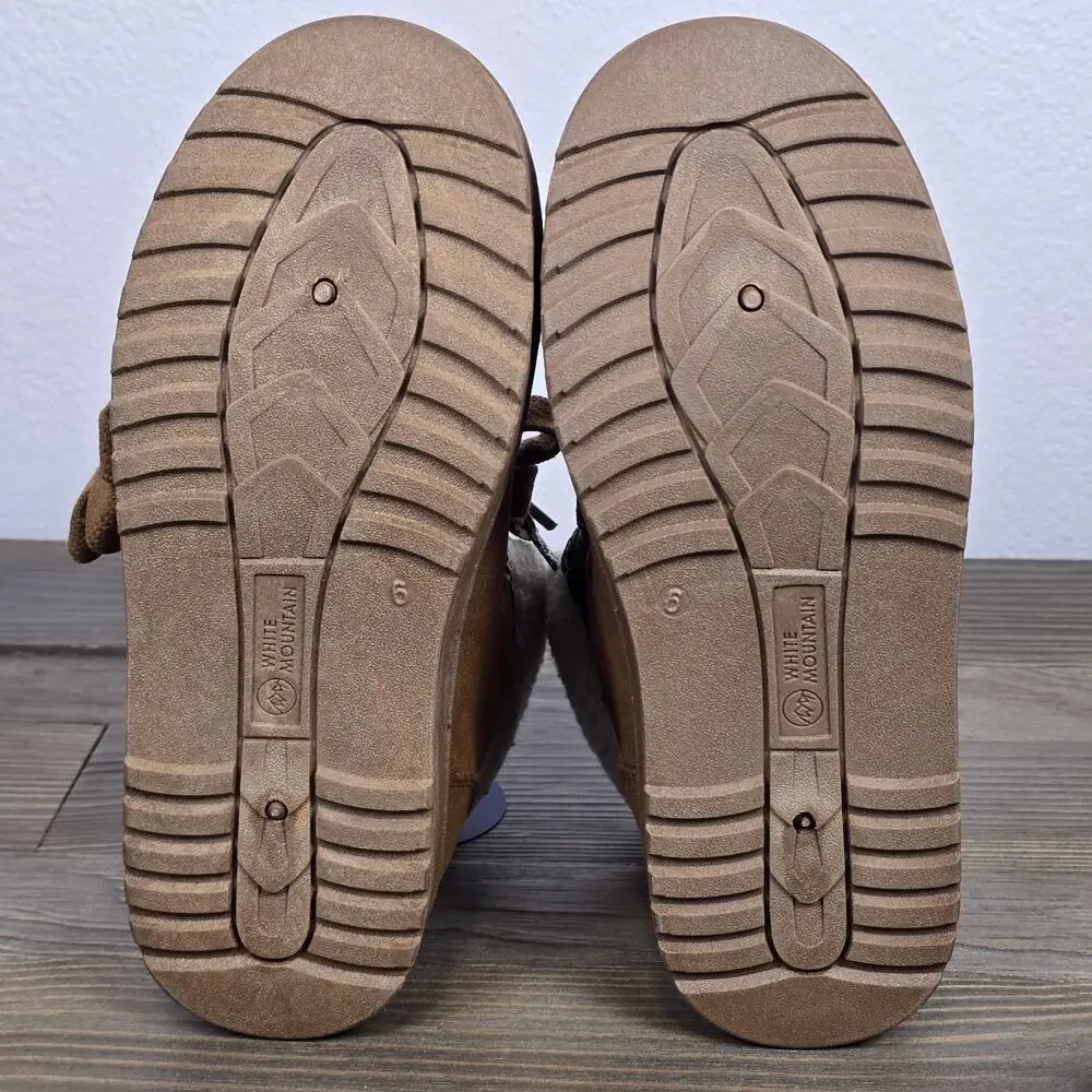 White Mountain - Women's Soze 6- Icebox Faux Fur Moc Toe Bootie New!